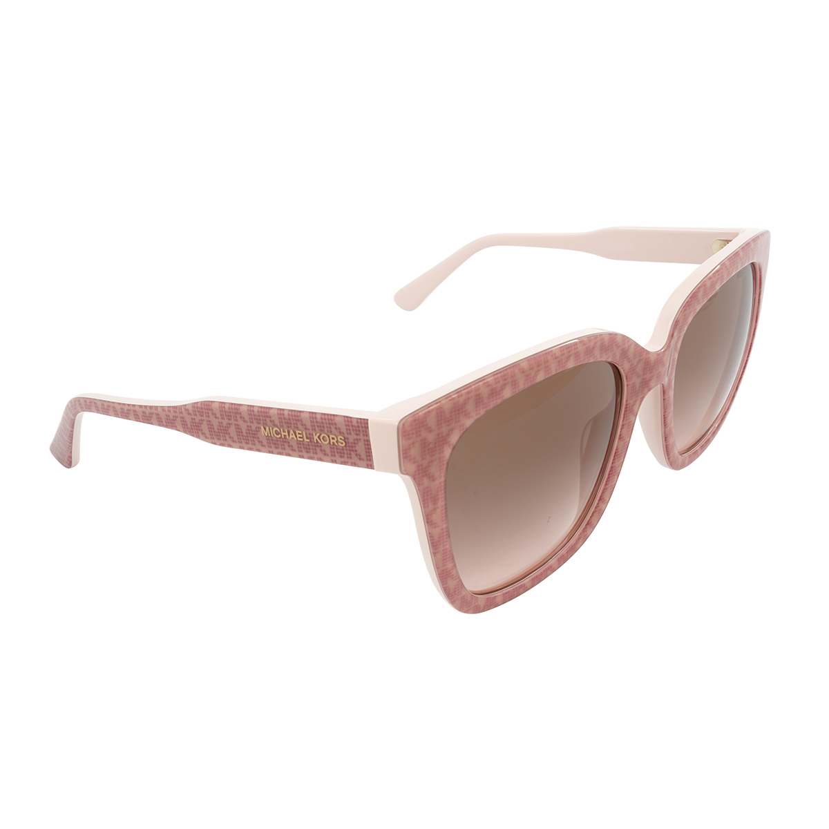 Michael Kors San Marino Brown Pink Gradient Square Ladies Sunglasses