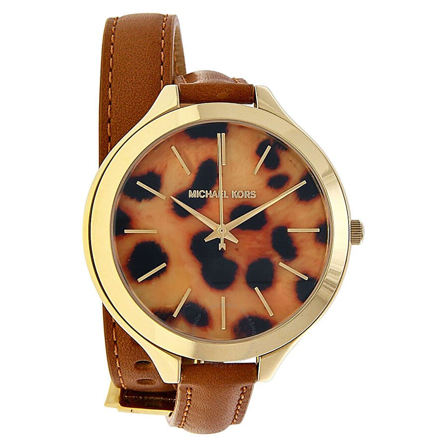 Slim Runway Cheetah Wrap Watch