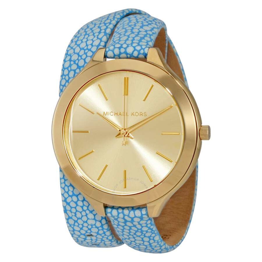 Slim Runway Gold Dial Ladies Dress Watch