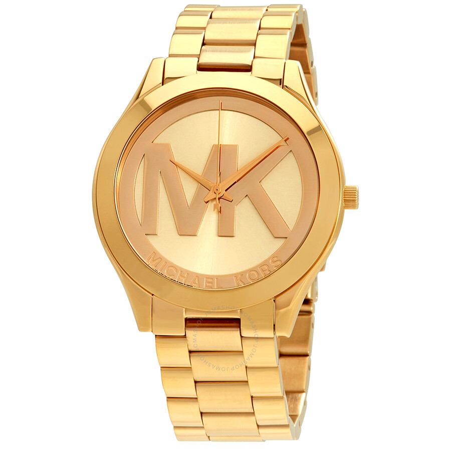 Slim Runway Gold Dial Ladies Watch