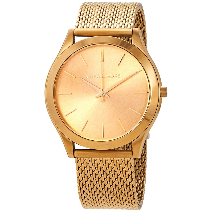 Slim Runway Gold Dial Men's Watch