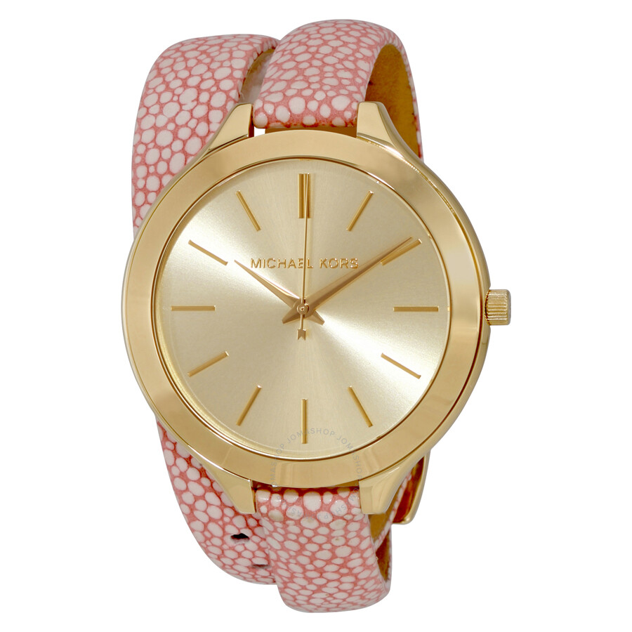 Slim Runway Gold Dial Watch