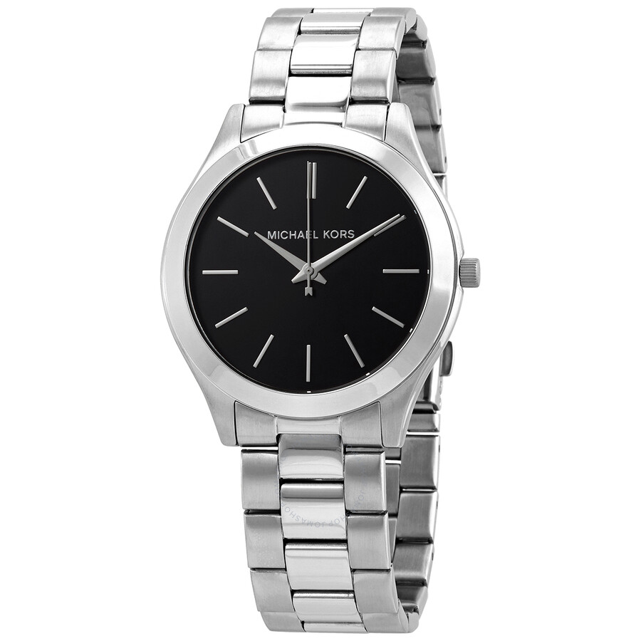Slim Runway Quartz Black Dial Watch
