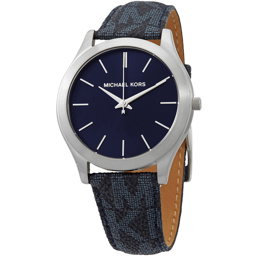 Slim Runway Quartz Blue Dial Men's Watch