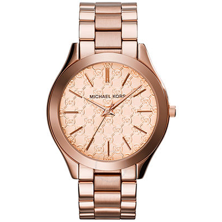 Slim Runway Quartz Rose Gold-Tone Stainless Steel Ladies Watch