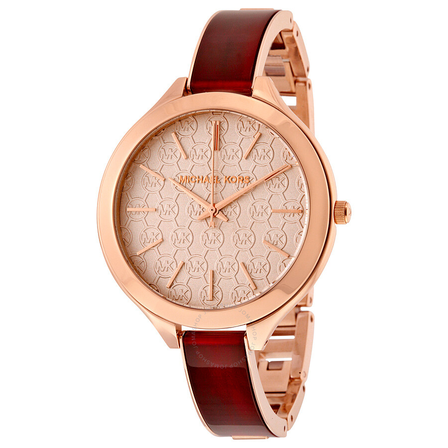 Slim Runway Rose Gold Dial Rose Gold-plated Stainless Steel Ladies Watch