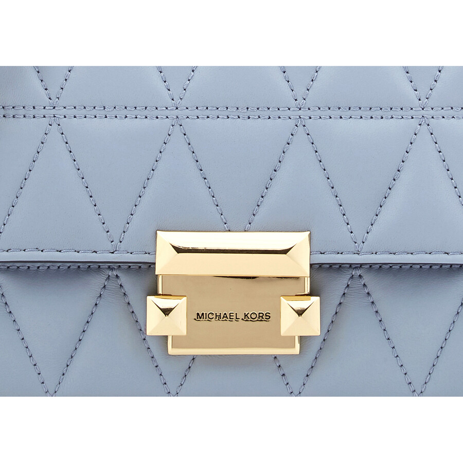 Michael Kors Sloan Large Quilted Leather Shoulder BagPale Blue