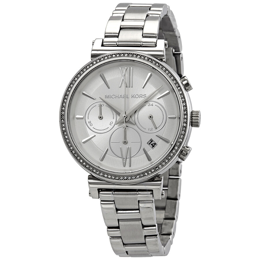 Sofie Chronograph Silver Dial Ladies Watch