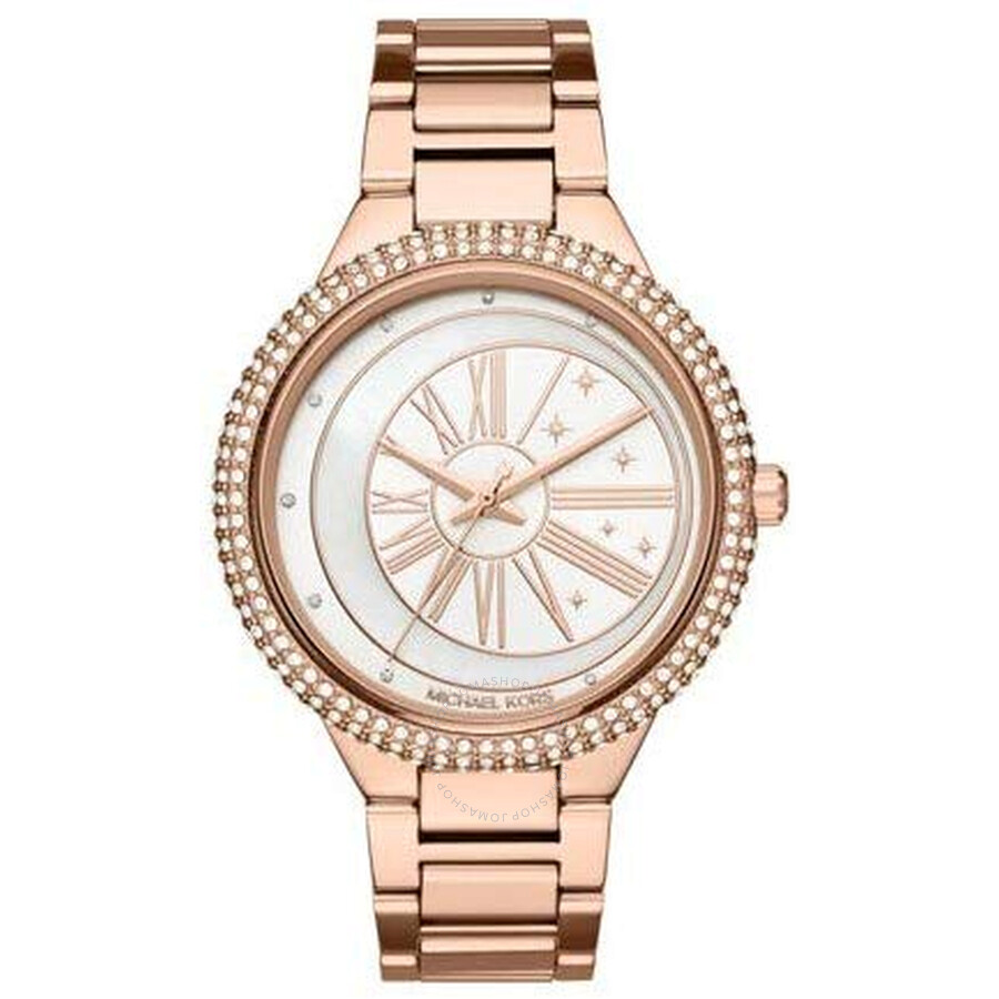 Taryn Quartz Crystal White Mother of Pearl Dial Ladies Watch