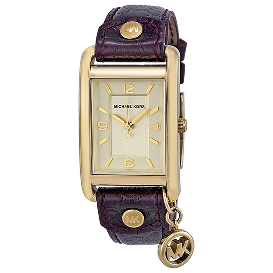 Taylor Gold Dial Brown Leather Ladies Watch