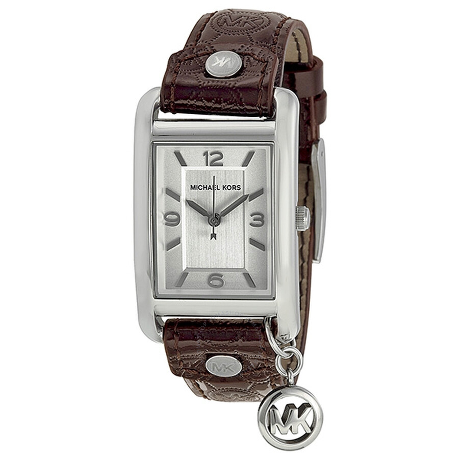 Taylor Silver Dial Brown Leather Ladies Watch