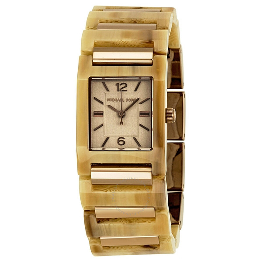 Tessa Mini Chocolate Dial Horn Acrylic Ladies Watch