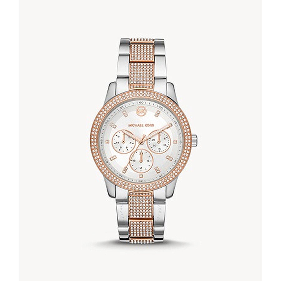 Tibby Chronograph Crystal White Dial Watch