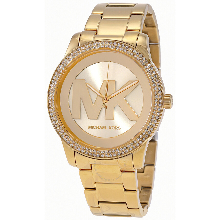 Tibby Quartz Crystal Gold Dial Ladies Watch