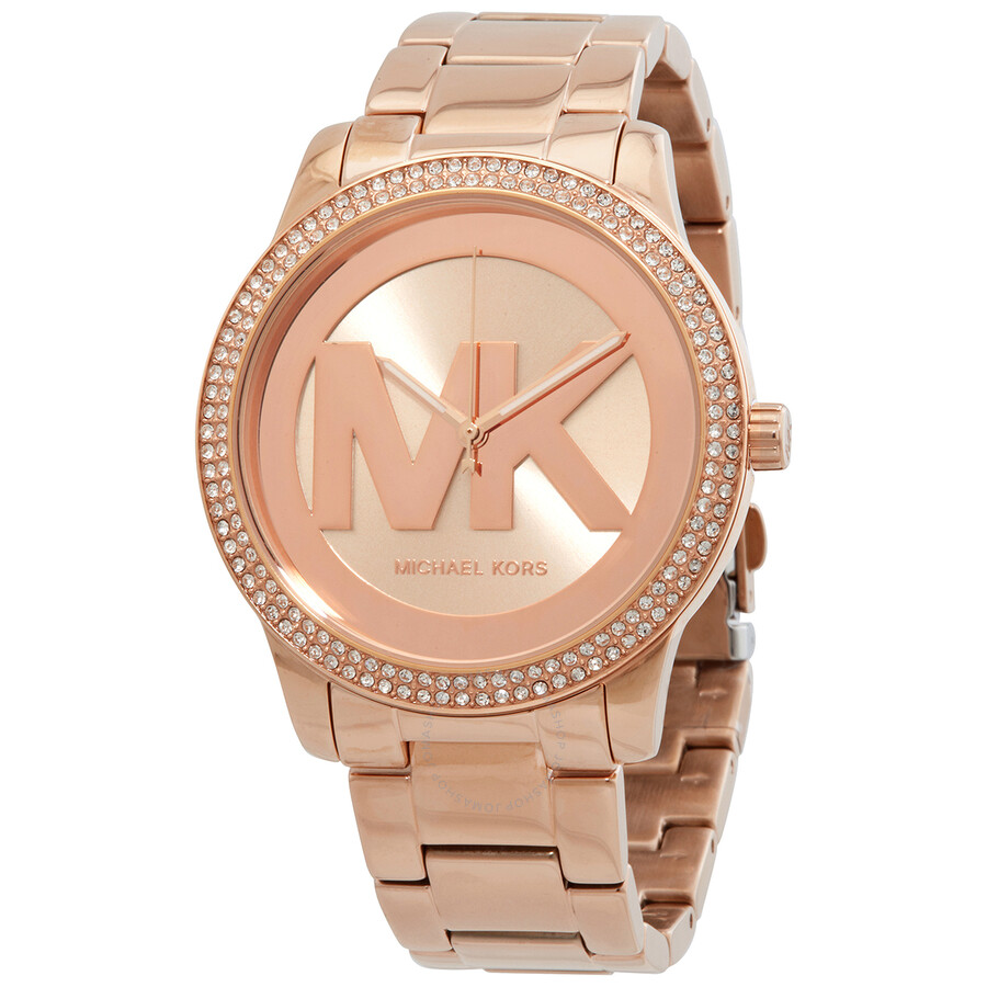 Tibby Quartz Crystal Rose Gold Dial Ladies Watch