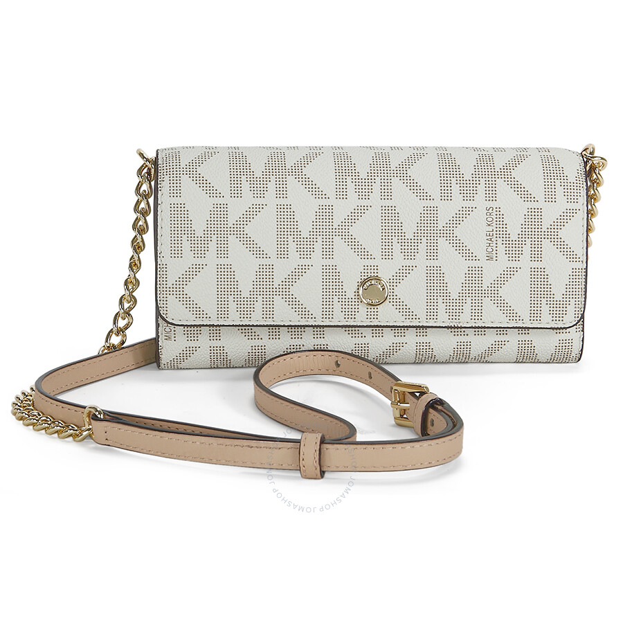 Michael Kors Vanilla Wallet on a Chain Vanilla 32F4GLSC3B150