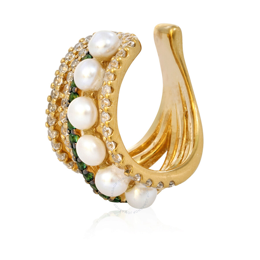 Apm Monaco Monaco Single FiveHoop Ear Cuff With Pearls AE11628MY