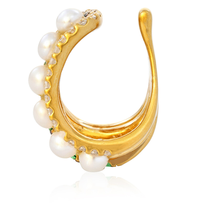 Apm Monaco Monaco Single FiveHoop Ear Cuff With Pearls AE11628MY