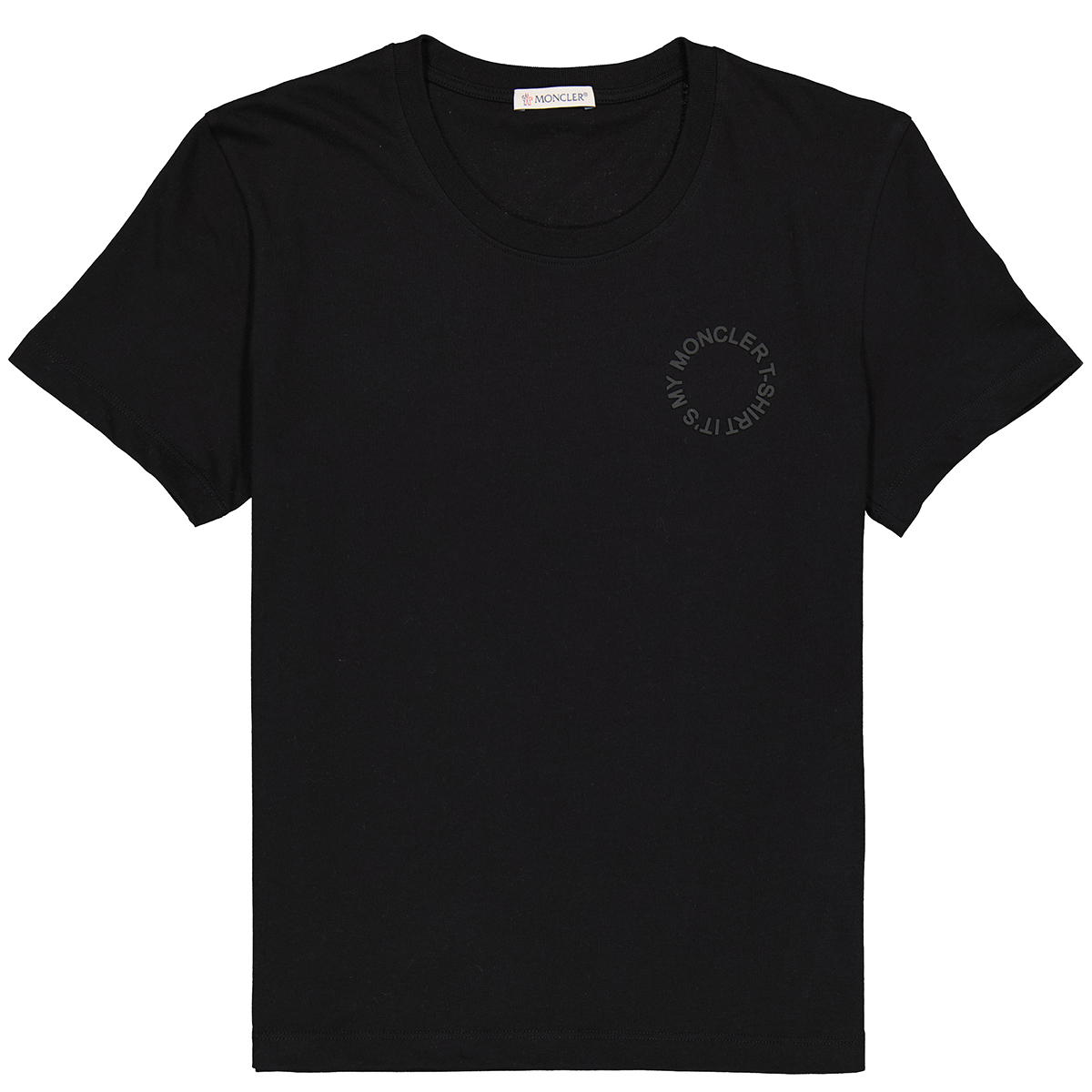 Moncler Ladies Black Cotton Logo T 