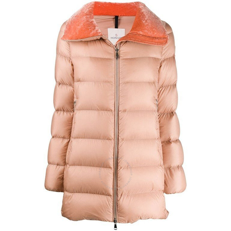 Ladies pink padded coat clearance