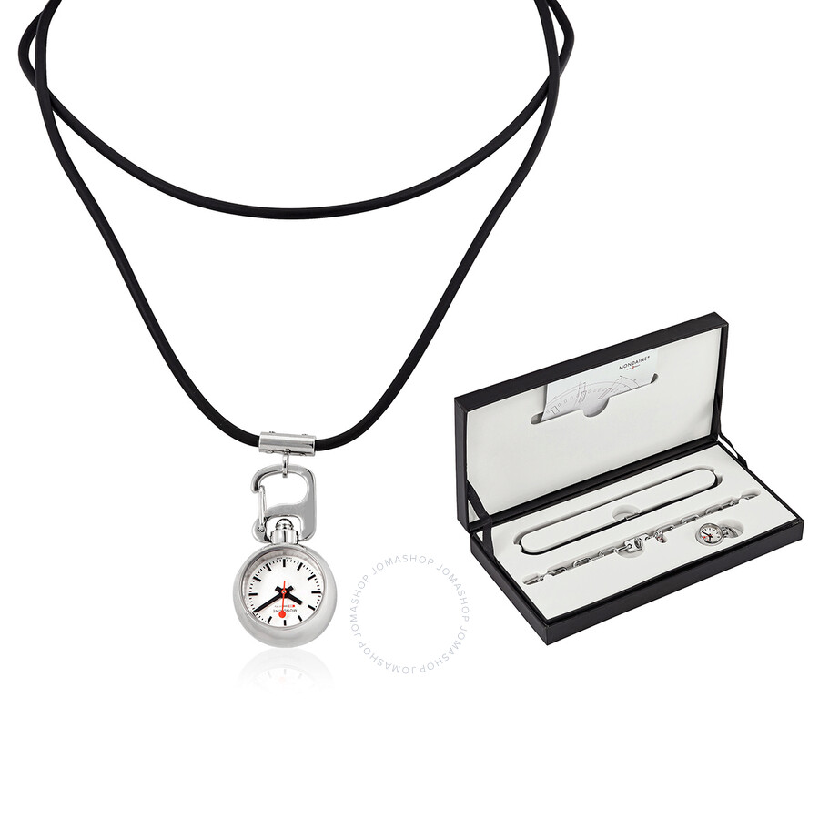 Quartz White Dial Ladies Pocket Watch