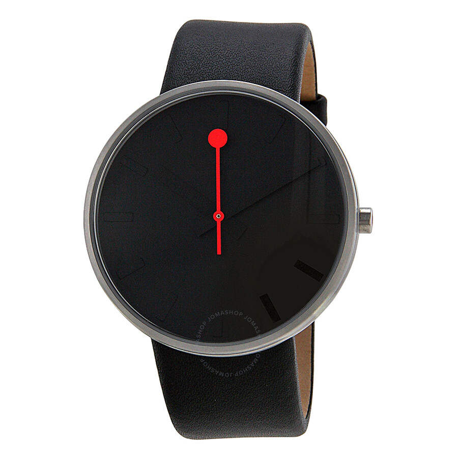 Special Giant Ultra Black Dial Black Leather Men's Watch