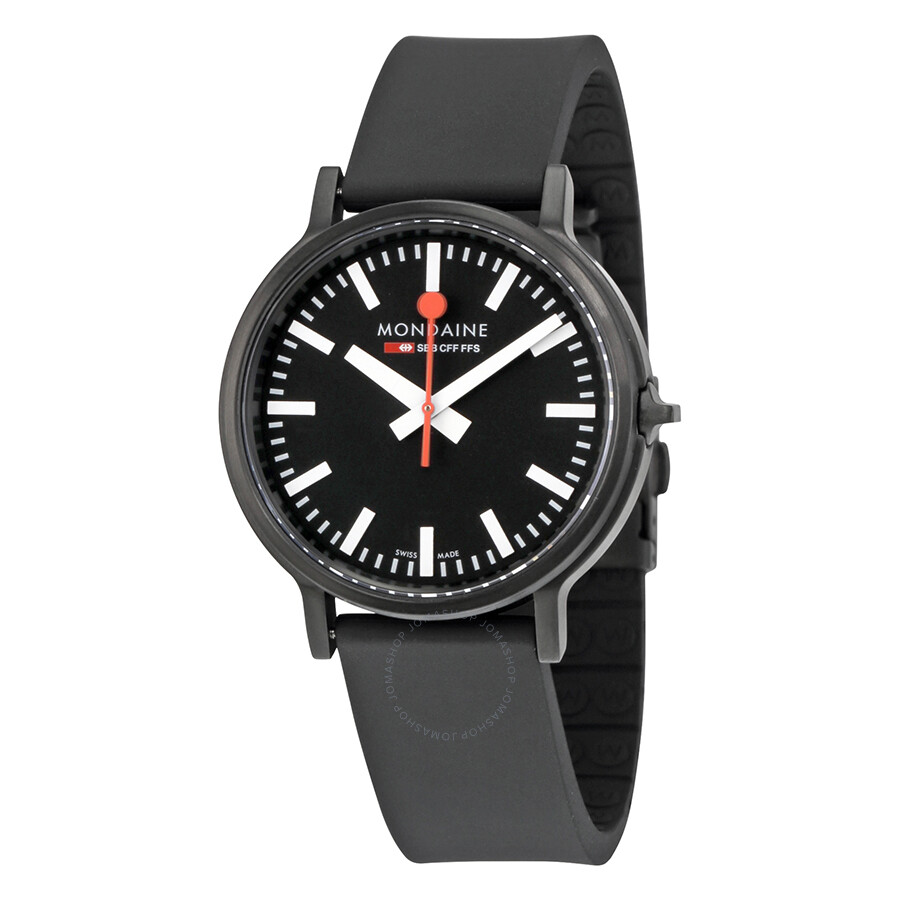 Stop 2 Go Black Dial Black Silicone Men's Watch