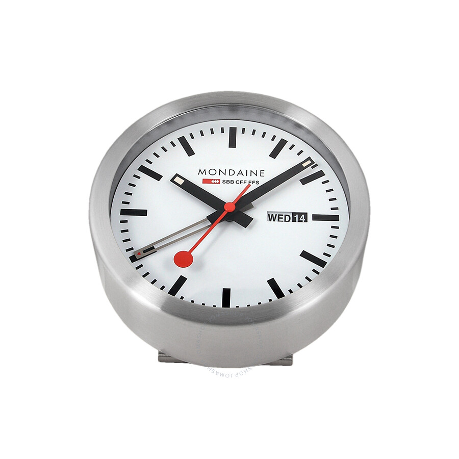 White Dial White Frame Desk/Wall Clock A993MCAL16SBB