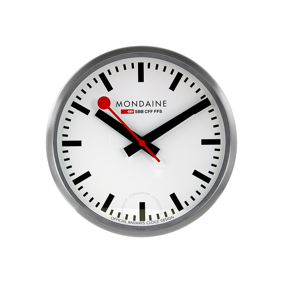 White Dial White Frame Wall Clock A990CLOCK16SBB