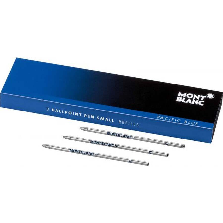 Montblanc 3 Ballpoint Pen Refills Small Pacific Blue For Meisterstuck