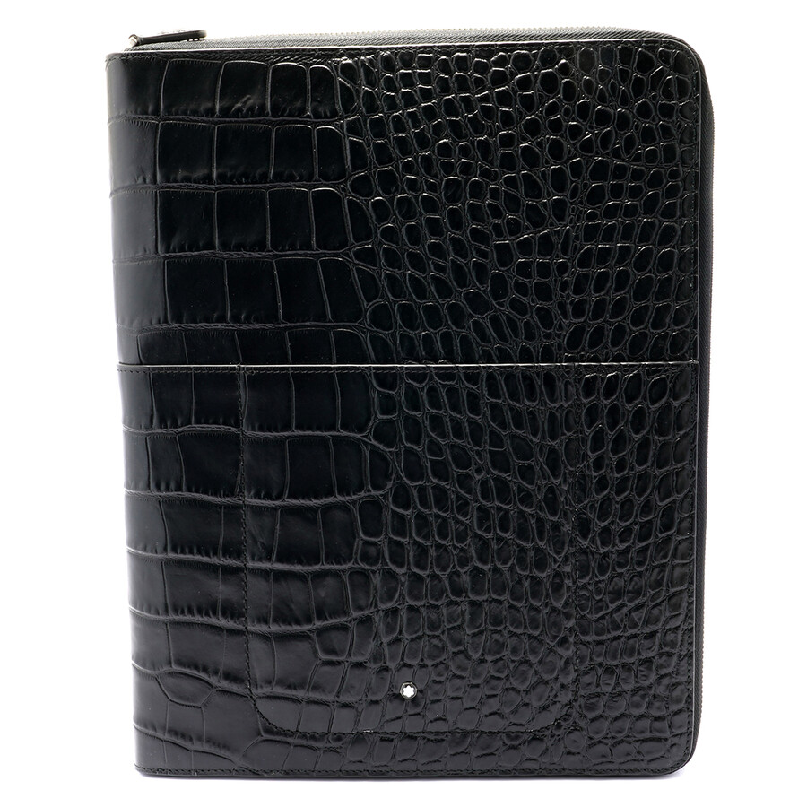 Montblanc Black Meisterstuck Selection Notepad Holder With Pockets