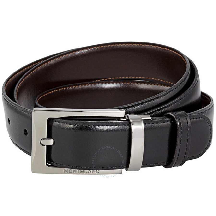 Montblanc Contemporary Belt Black/Brown Reversible Belt 105080 Montblanc Contemporary Belt Black/Brown Reversible Belt 105080