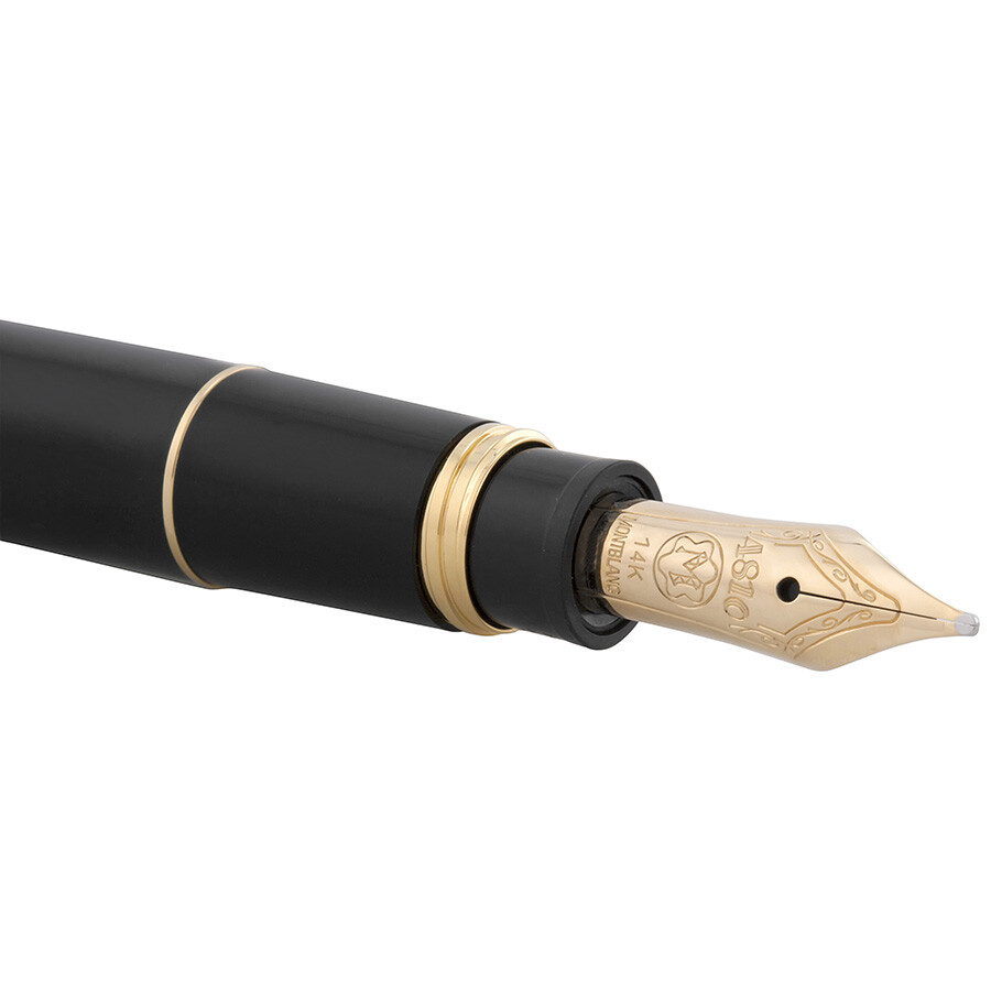 Montblanc Meisterstuck Hommage Mozart Black Resin Goldplated Small Fountain Pen 107702