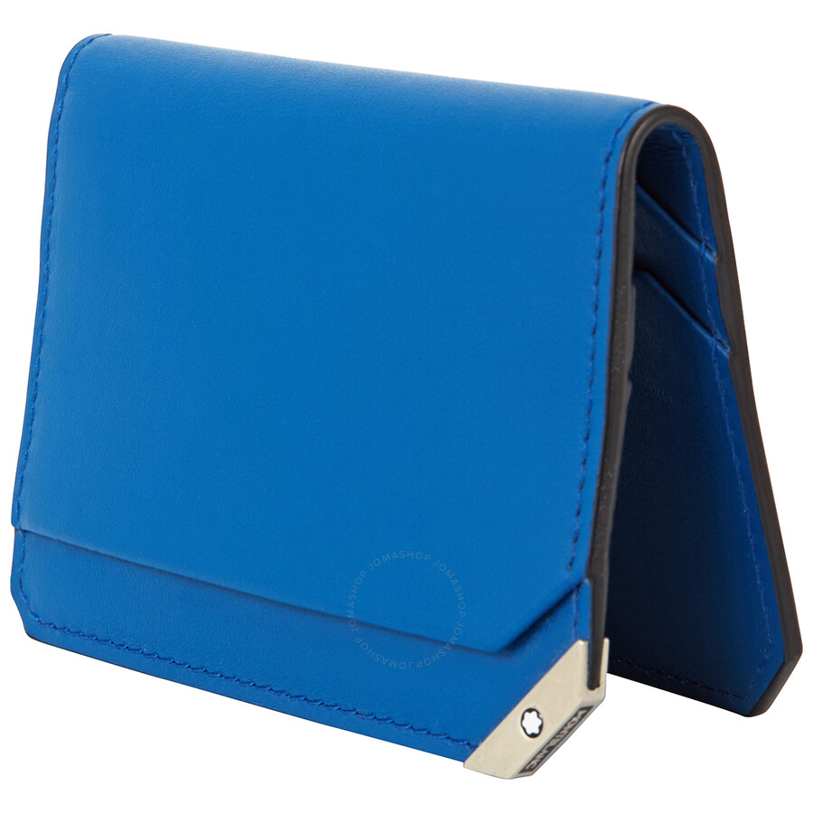 Montblanc Meisterstuck Urban Business Card Holder In Cobalt 124100