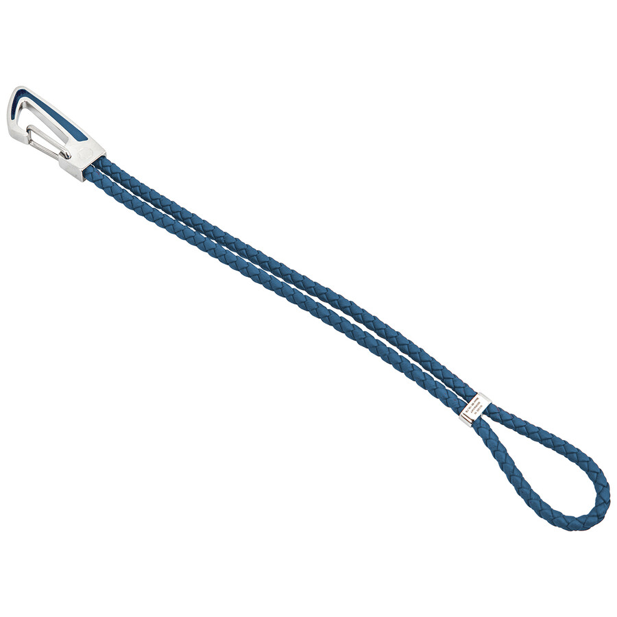 Montblanc Men's Blue Woven Bracelet Size 60 11855460 4017941909121