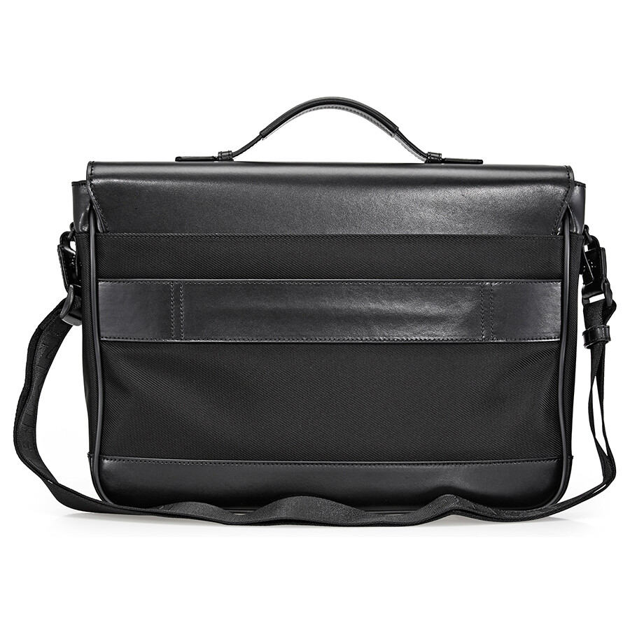 Montblanc Single Gusset Black Leather Briefcase 114840  