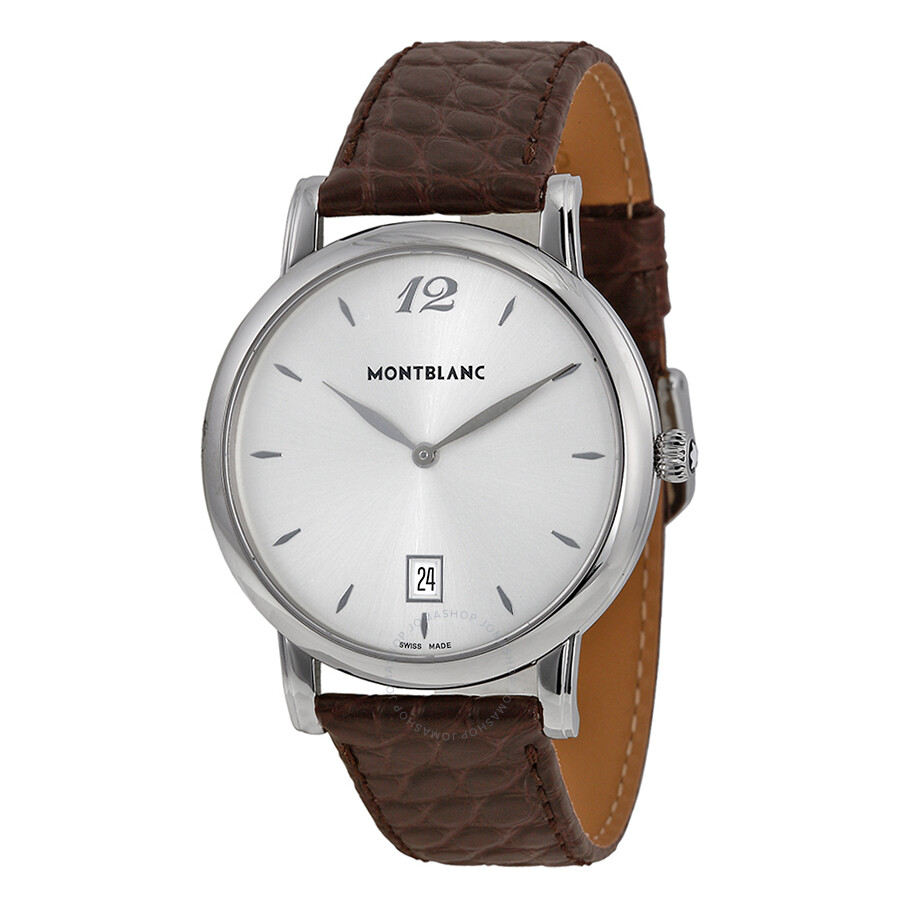 Star Classique Date Stainless Steel Brown Leather Men's Watch