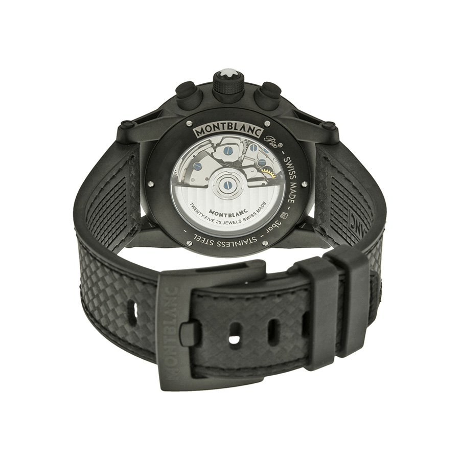 Montblanc Timewalker Extreme Chronograph Black Dial Black Leather Men's ...