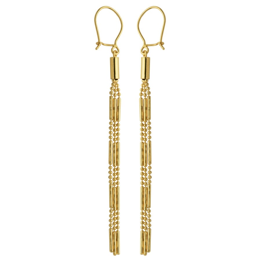 925 Couture 10k Yellow Gold Tassel Earrings 22U10HA0000000000