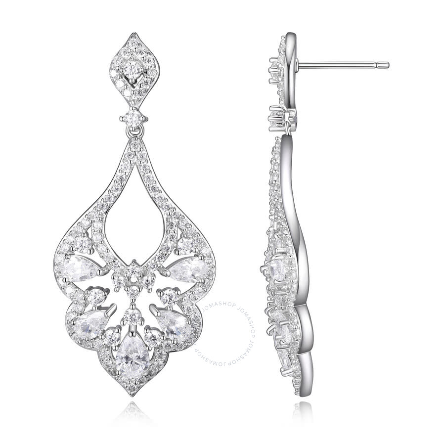 Morgan Paige Rhodium Platred Sterling Silver Pear Round Diamondlite Cz Chandelier Earrings R2amu40000 Las Jewelry Joma Morgan Paige Rhodium Platred Sterling, Rhodium Chandelier Cubic Zirconia Earrings