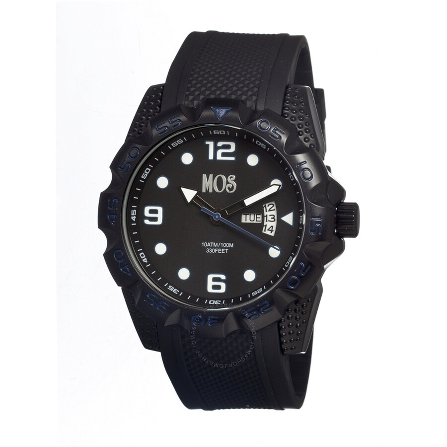 cow Black Dial Black Silicone Men's Watch