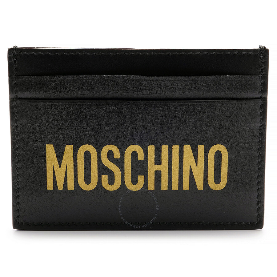 Moschino Ladies Black Logo Card Holder A 8106 8001 2555 657536368151