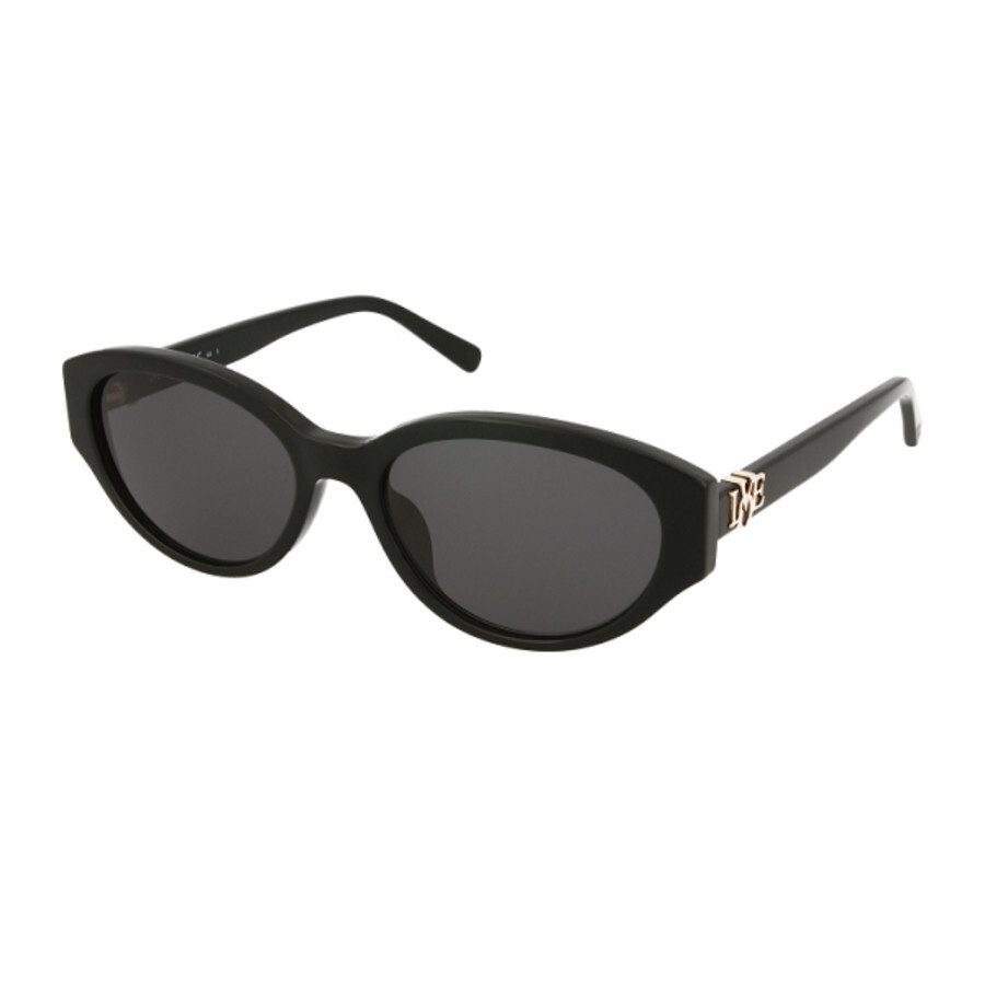 Moschino Ladies Black Oval Sunglasses MOL014/G/S0807IR55 716736143460