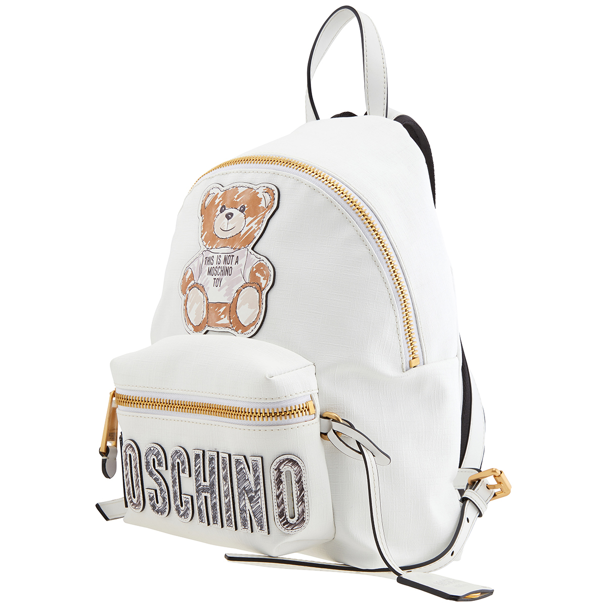 Moschino Ladies White Couture Teddy 