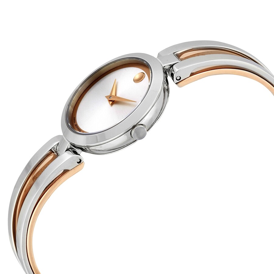 Movado Aleena Quartz Silver Dial Ladies Watch 0607151 Watches, Aleena