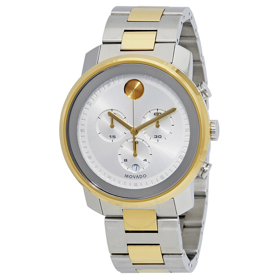 Bold Chronograph Silver Dial Men's Watch