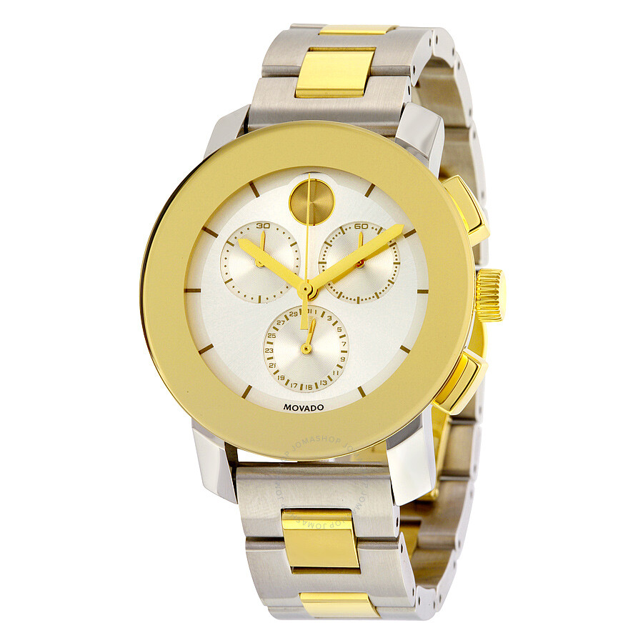 Bold Chronograph Silver Sunray Dial Unisex Watch
