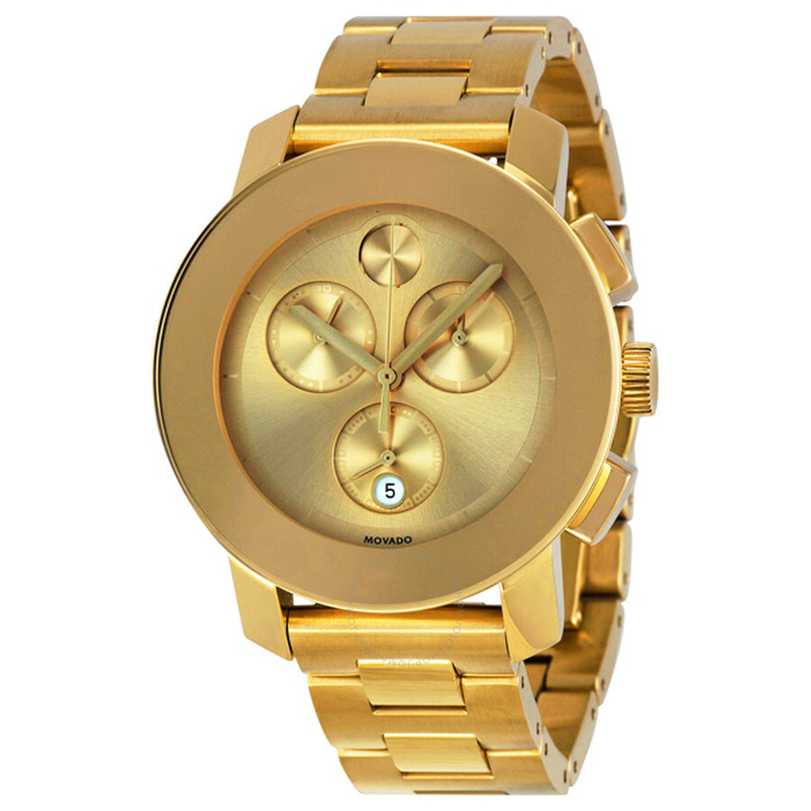 Bold Chronograph Yellow Gold-plated Ladies Watch