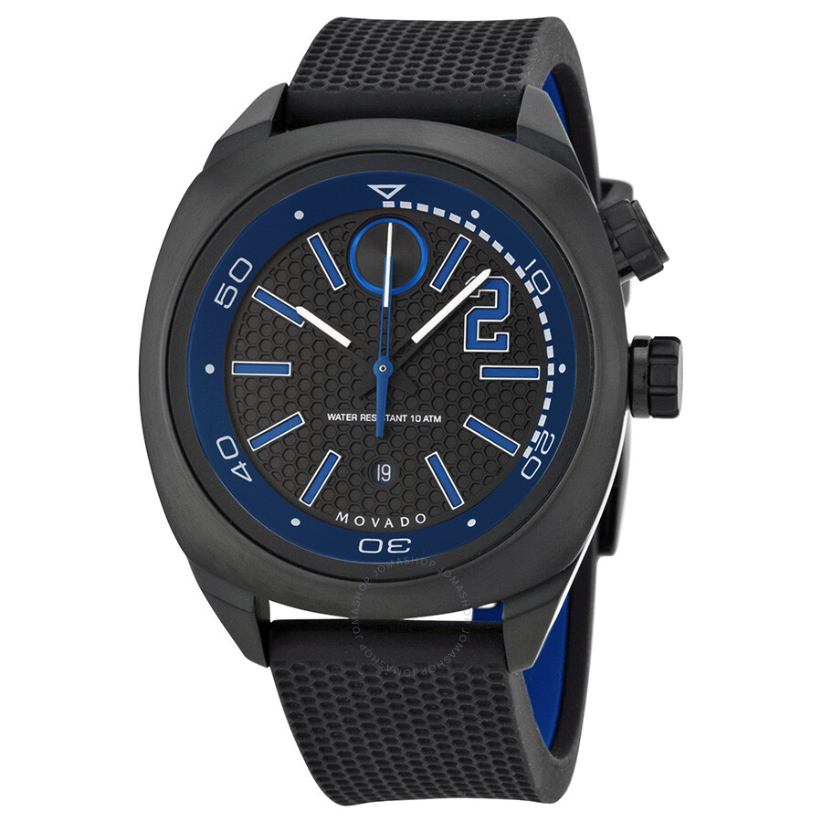 Bold Derek Jeter Captain Black Dial Black Silicone Men's Watch