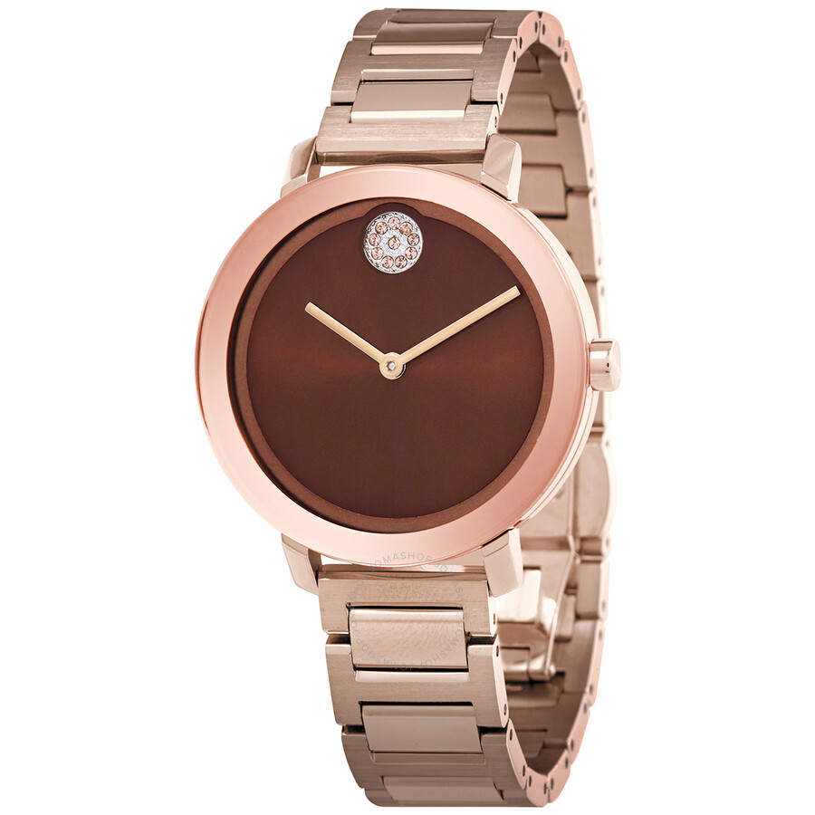 Bold Evolution Chocolate Brown Dial Ladies Watch